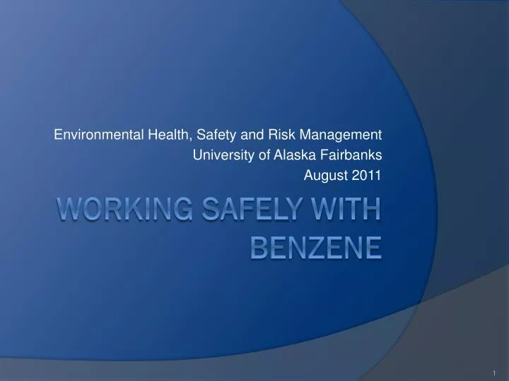 environmental health safety and risk management university of alaska fairbanks august 2011
