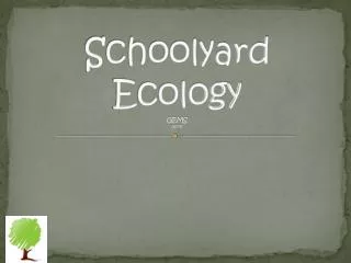 Schoolyard Ecology GEMS GEMS