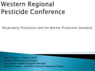 Western Regional Pesticide Conference