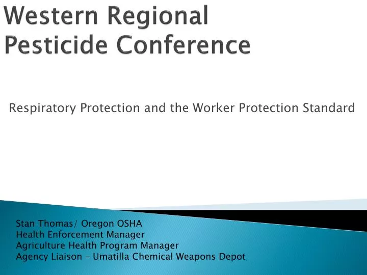 western regional pesticide conference