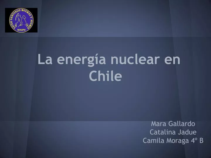 la energ a nuclear en chile