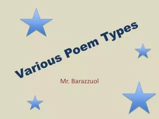 Various Poem Types