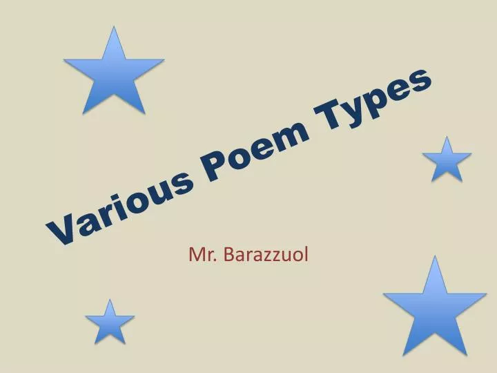 various poem types