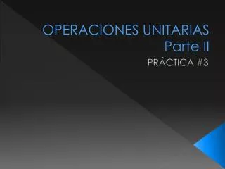 operaciones unitarias parte ii