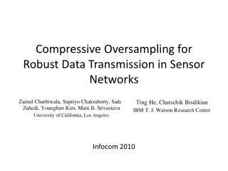Compressive Oversampling for Robust Data Transmission in Sensor Networks