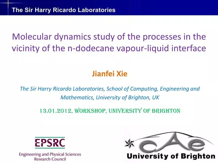 molecular dynamics study of the processes in the vicinity of the n dodecane vapour liquid interface