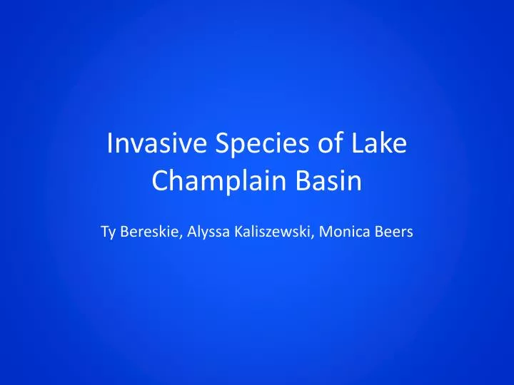 invasive species of lake champlain basin