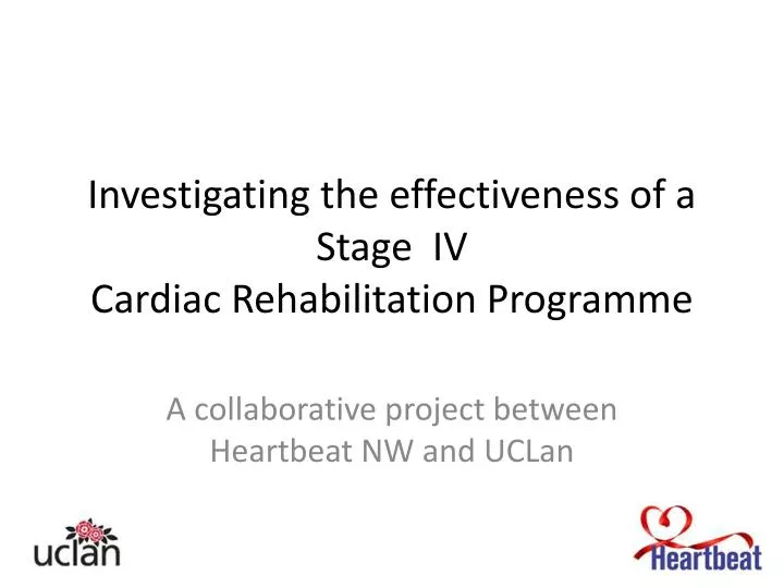 investigating the effectiveness of a stage iv cardiac rehabilitation programme
