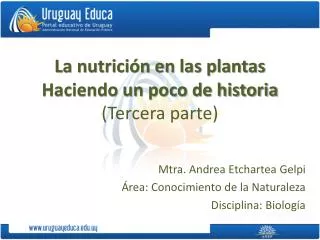 la nutrici n en las plantas haciendo un poco de historia tercera parte