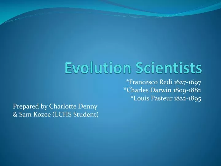 evolution scientists