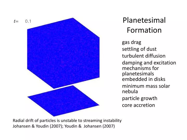 planetesimal formation