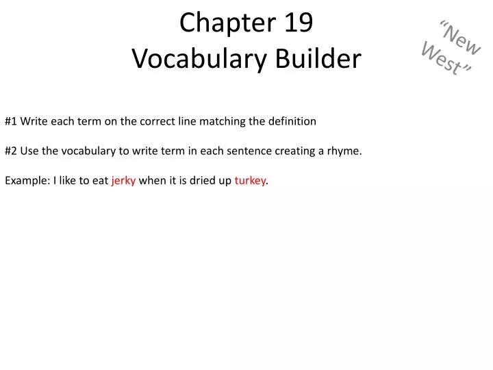 chapter 19 vocabulary builder