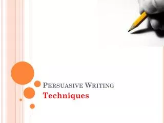 Persuasive Writing