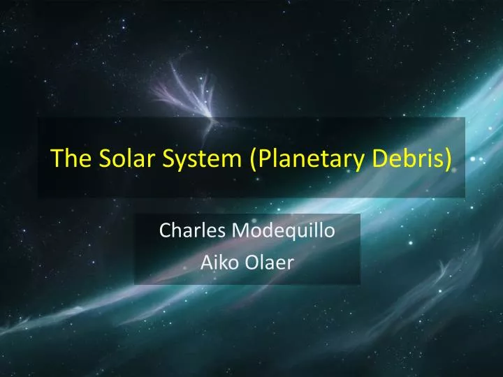 the solar system planetary debris