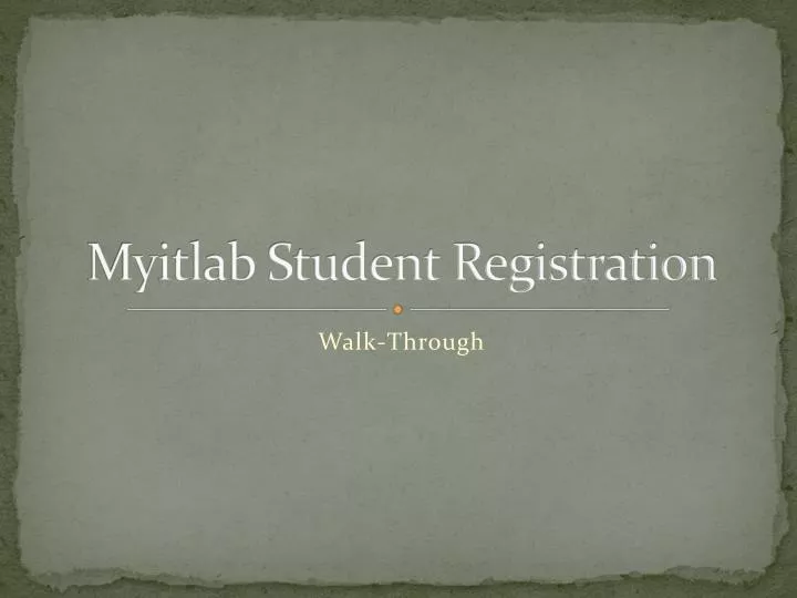 myitlab student registration
