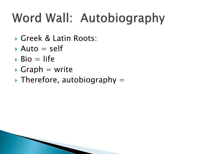 word wall autobiography