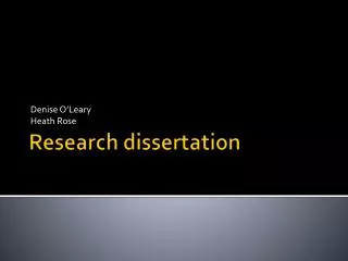 Research dissertation