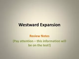 westward expansion