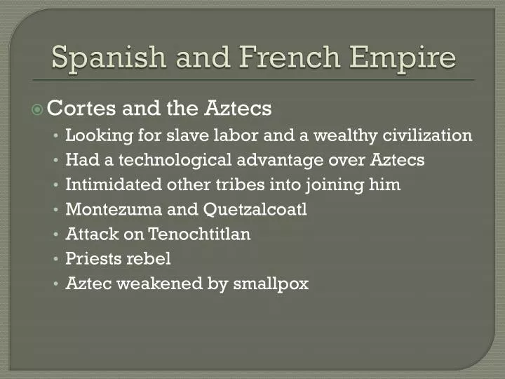spanish and french empire