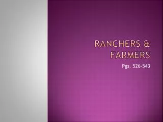Ranchers &amp; Farmers