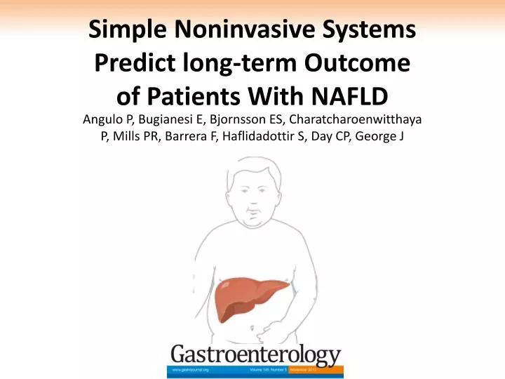 simple noninvasive systems predict long term outcome of patients with nafld