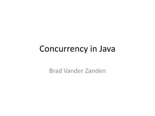Concurrency in Java