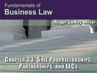 Chapter 23: Sole Proprietorships, Partnerships, and LLCs