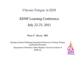 Chronic Fatigue in EDS