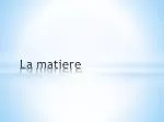 La matiere - slide 1