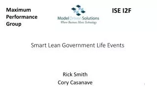 Smart Lean Government Life Events