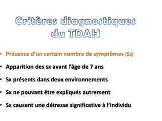crit res diagnostiques du tdah