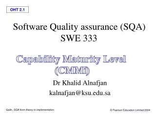 Software Quality assurance (SQA) SWE 333