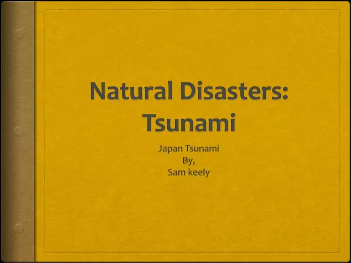 natural disasters tsunami