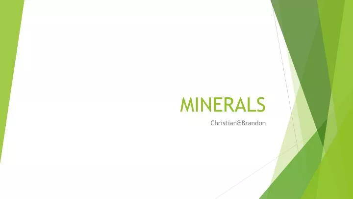 minerals