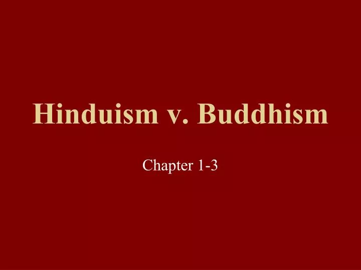 hinduism v buddhism