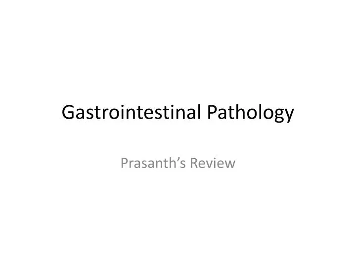 gastrointestinal pathology