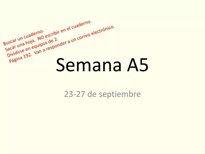 semana a5