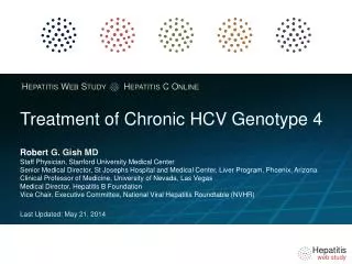 Treatment of Chronic HCV Genotype 4