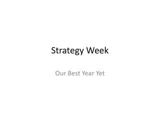 Strategy Week