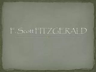 F. Scott FITZGERALD