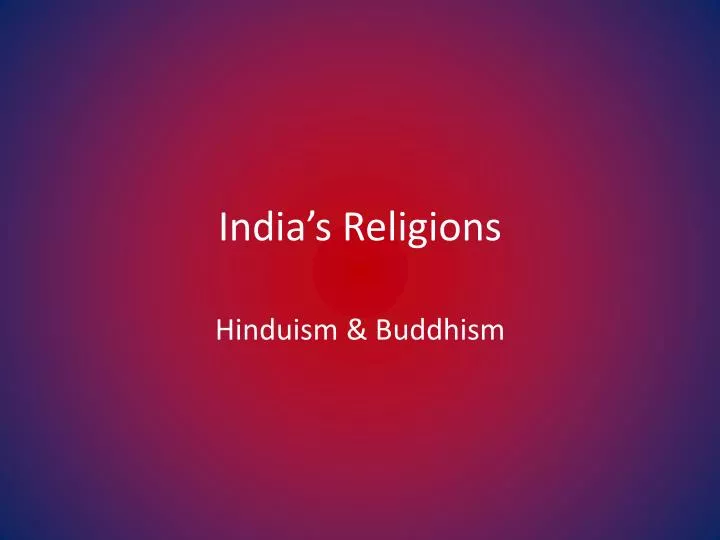 india s religions