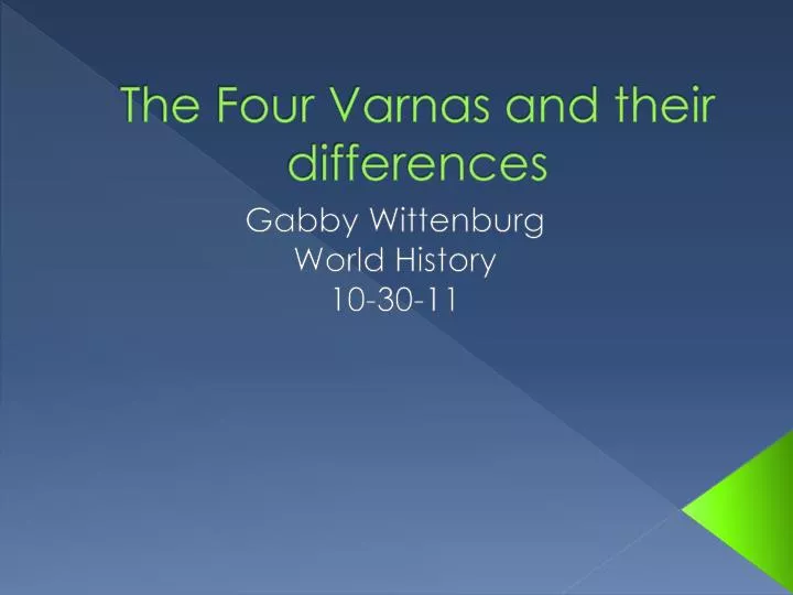 the four varnas and their differences