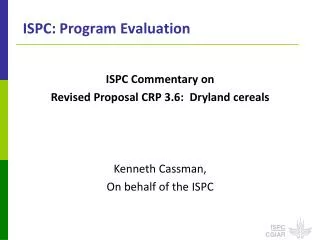 ISPC: Program Evaluation
