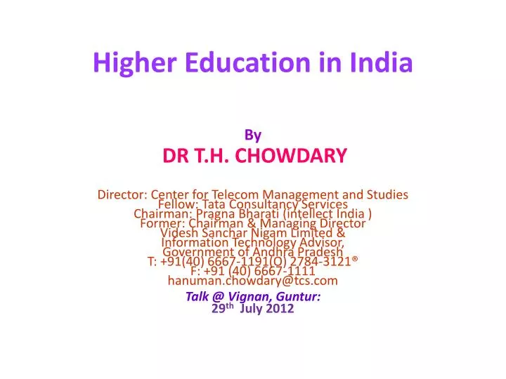 higher education in india