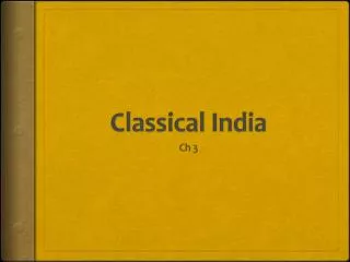 Classical India