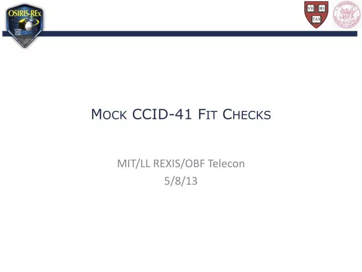 mock ccid 41 fit checks