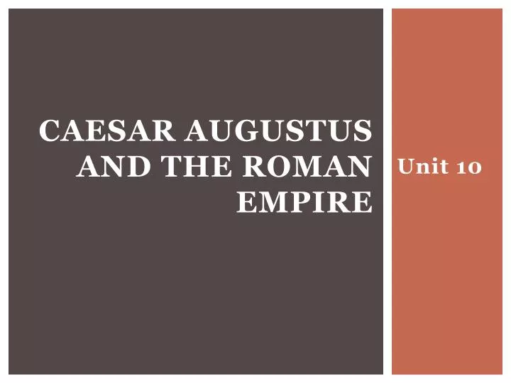 caesar augustus and the roman empire