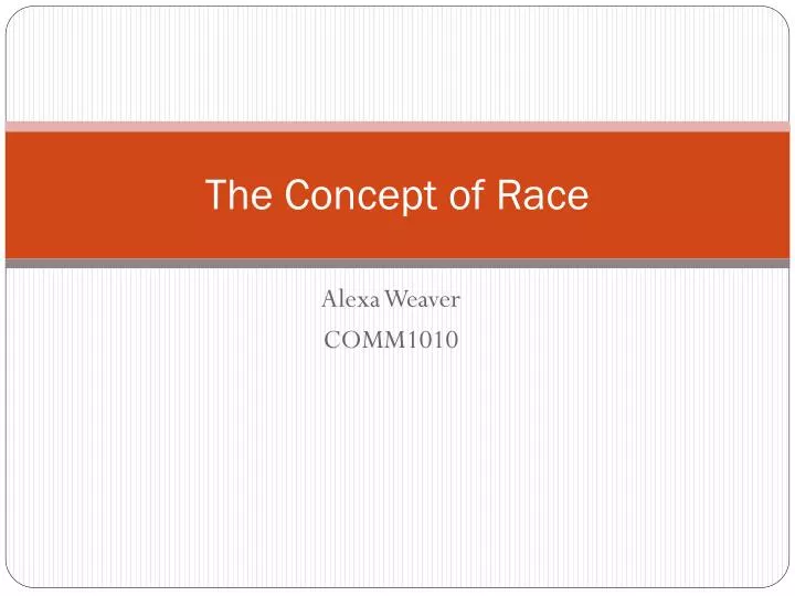the concept of race