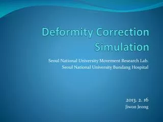deformity correction simulation