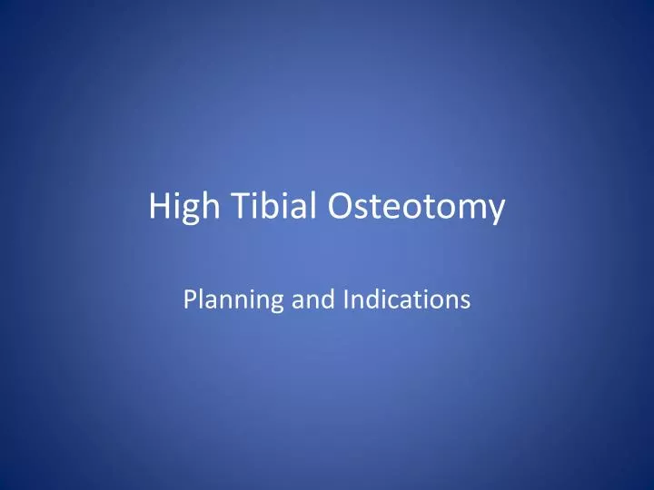 high tibial osteotomy